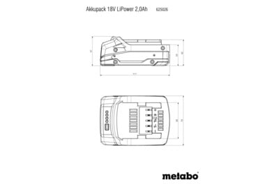 Metabo akumulátor Li-Power 18V, 4,0Ah 625027000