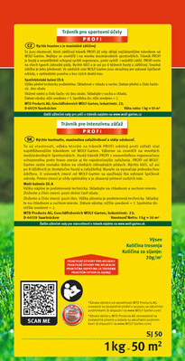 WolfGarten SJ 50 trávnik záťažový Profi na 50m2, 1kg 3821836