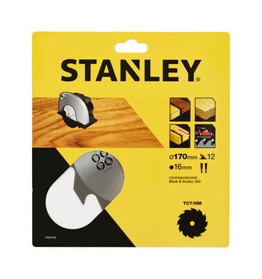 Stanley pílový kotúč na mäkké drevo 170x16,0mm, 12z STA13120