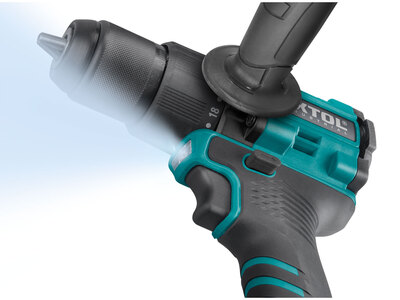 Extol Industrial Share20V bezuhlíková aku vŕtačka s príklepom 1x 2Ah, 70Nm, 8791806
