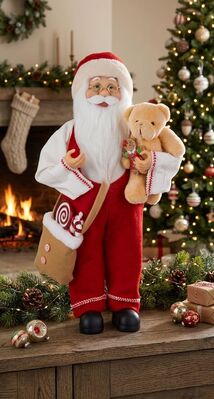 Dekorácia MagicHome Vianoce, santa, textil, 16x26x45 cm