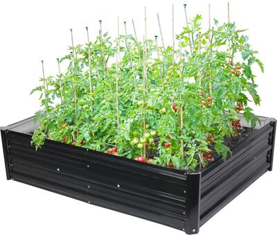 Strend Pro Garden, vyvýšený kovový záhon 120x90x30 cm, 3D dizajn, 2172893