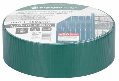 Strend Pro EUROSTANDARD, krycia páska na plotové panely 4,75cm, L-35 m, zelená