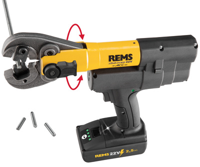 Rems Mini-Press 22V ACC Li-lon Basic Pack, 1x2,5Ah aku + 3x čeľuste TH 16+20+26 578084