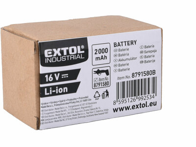 Extol Industrial akumulátor 16V/2Ah, Li-ion, pre aku nožnice 8791580