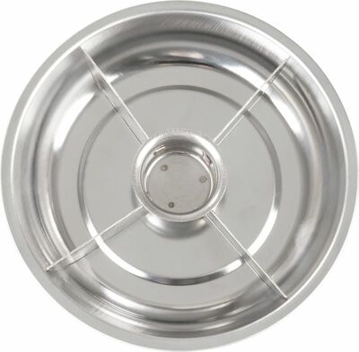 Strend Pro magnetická miska na skrutky, 4 priehradky, nerez, 148x25 mm