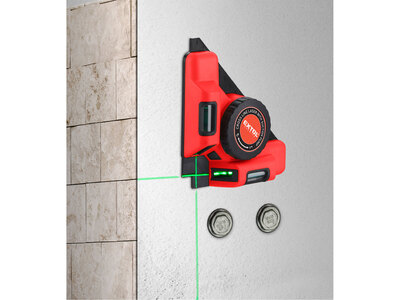 Extol Premium uholník laserový s prísavkou, zelený laser, max. 9m, 3,7V Li-ion, 8823303