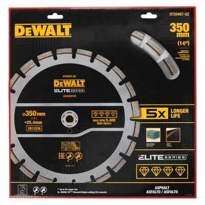 DeWalt ELITE diamantový kotúč na asfalt 350x25,4mm DT20467