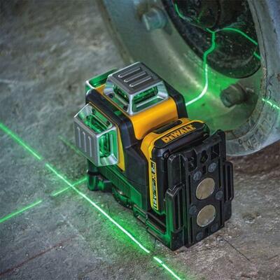 DeWalt DCE0822D1G zelený křížový laser s olovnicí 10,8V