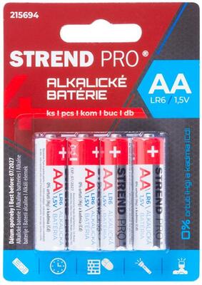 Strend Pro, alkalické batérie LR6 AA, 4 ks, 215694