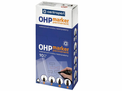 Centropen popisovač čierny 2636 F permanentný, šírka stopy 0,6mm