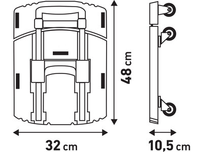 Extol Premium skladací vozík plošinový, nosnosť 200kg, 8856009