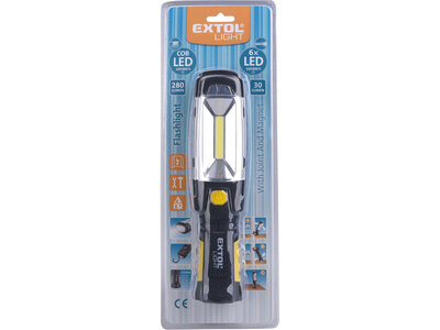 Extol Light svietidlo kĺbové, 3W COB LED / 280 lúmenov / 6x LED / 30 lúmenov, 2 režimy svietenia