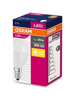 Ziarovka OSRAM® LED FR 060 (ean2939) non-dim, 7W/827 E14 2700K Value CLASSIC P