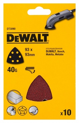 DeWalt papír pro delta brusku 93x93mm P40, 10ks DT3090