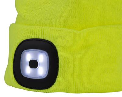 Strend Pro čiapka s LED svietidlom, žltá