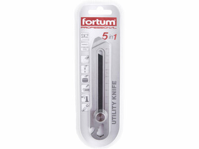 Fortum univerzálny olamovací nôž, 18mm, antikoro, aretačná skrutka, 4780025