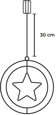 MagicHome LED dekorácia hviezda, plast, 80xLED teplá biela, 32.5x36 cm, 3xAA