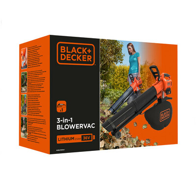 Black&Decker BCBLV3625L1 aku záhradný vysávač/fukár 36V 1x2,5Ah aku
