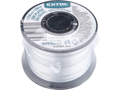 Drôt viazací pozinkovaný, 0,8mm, 100m, pre viazače drôtu Extol Industrial 8791860, 8791861