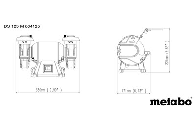 Metabo DS 125 M stolová brúska 125mm 604125000