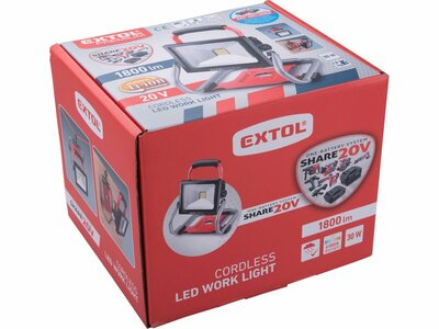 Extol Premium SHARE20 aku LED reflektor 20V, 1x2,0Ah aku 8891870