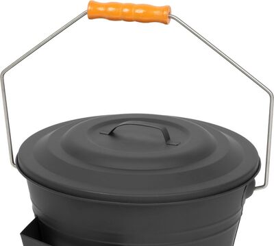 Strend Pro popelnice s lopatkou a víkem 12 litrů, 30x25 cm