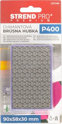 Strend Pro Premium diamantová brúsna špongia 90x58x30 mm, P400