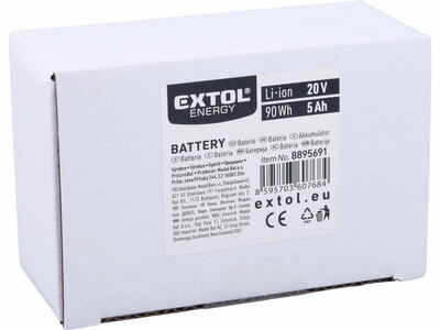 Akumulátor 20V/5Ah Li-ion, pre 8895650, 8895651, EXTOL PREMIUM