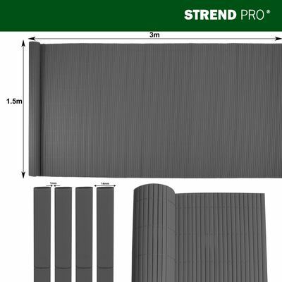 Plot Ence DF13, PVC 1500 mm, L-3 m, antracit, 1300g/m2