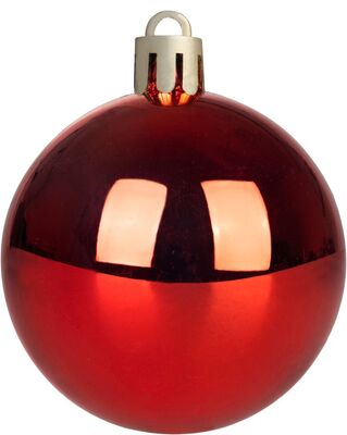 MagicHome vianočné gule na stromček, červené, mix 47 ks