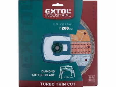 Extol Industrial diamantový rezný kotúč Turbo Thin Cut, 200mm 8703046