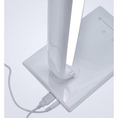 Lampa LED, stolná, stmievateľná, biela, USB, voľba teploty svetla, 12 W