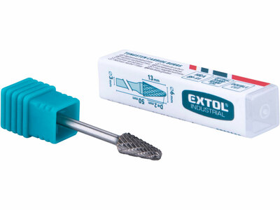 Extol Industrial fréza karbidová kónická polguľatá, ø6mm, rezná dĺžka 13mm, stopka ø3mm, 8703883