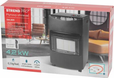 Strend Pro DA-201F plynový ohrievač skladací 4,2kW, + plynová hadica a regulátor