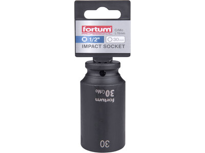 Fortum nástrčný rázový klíč, 1/2'', 30mm, 4703230