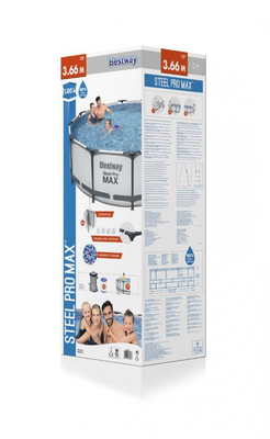 Bestway® bazén Steel Pro MAX s filtráciou a rebríkom 366x100cm, 8050003