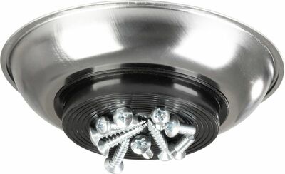 Strend Pro magnetická miska na skrutky, 4 priehradky, nerez, 148x25 mm