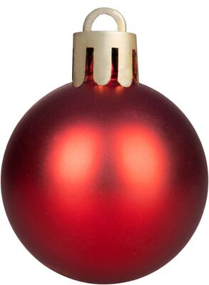 MagicHome vianočné gule na stromček, červené, mix 47 ks