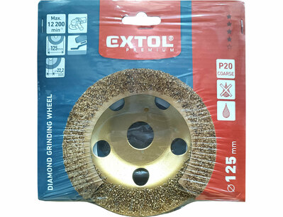 Extol Premium brúsny diamantový kotúč 125mm, P20, univerzálne použitie 8803133