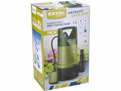 Extol Craft ponorné,čerpadlo 750W, max. 13000l/hod, max. výtlak 8m, 414142