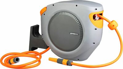 Strend Pro Premium automatický navíjač hadice na stenu so záhradnou hadicou 1/2", 20+2 m