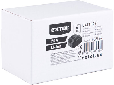 Akumulátor 20V/4Ah Li-ion, pre aku náradie Extol Craft 40245X