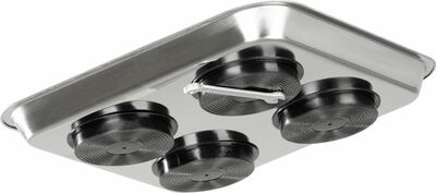 Strend Promagnetická miska na skrutky, štvorcová, nerez, 270x292 mm