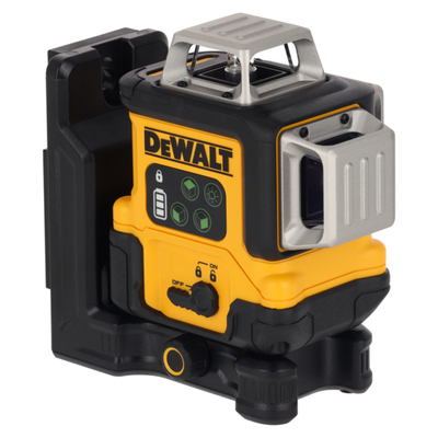 DeWalt DCLE14361GB zelený krížový laser 3× 360° USB-C