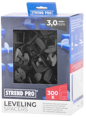 Strend Pro LS230T medzerník L  nivelačný pod obklad, 3.0 mm, bal. 300 ks, plast čierny