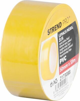 Strend Pro lepiaca páska  žltá, PVC 50 mm, L-33 m,