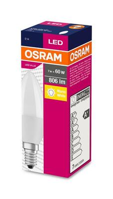 Ziarovka OSRAM® LED FR 060 (ean2915) non-dim, 7W/827 E14 2700K Value CLASSIC B
