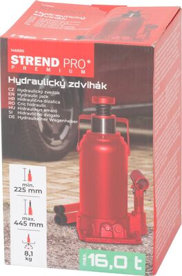 Strend Pro Premium hydraulický zdvihák 16 ton, 225-445 mm