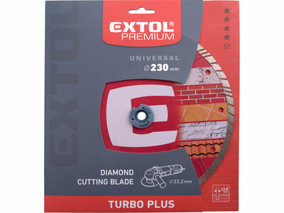Extol Premium kotúč rezný diamantový Turbo plus, 230mm 8803035